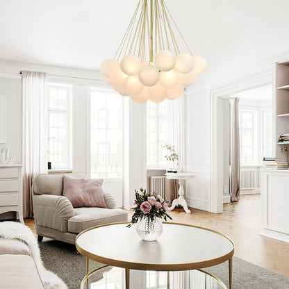 Modern Bubble Chandelier - Elegant Design with Adjustable Height & LED