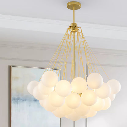 Modern Bubble Chandelier - Elegant Design with Adjustable Height & LED