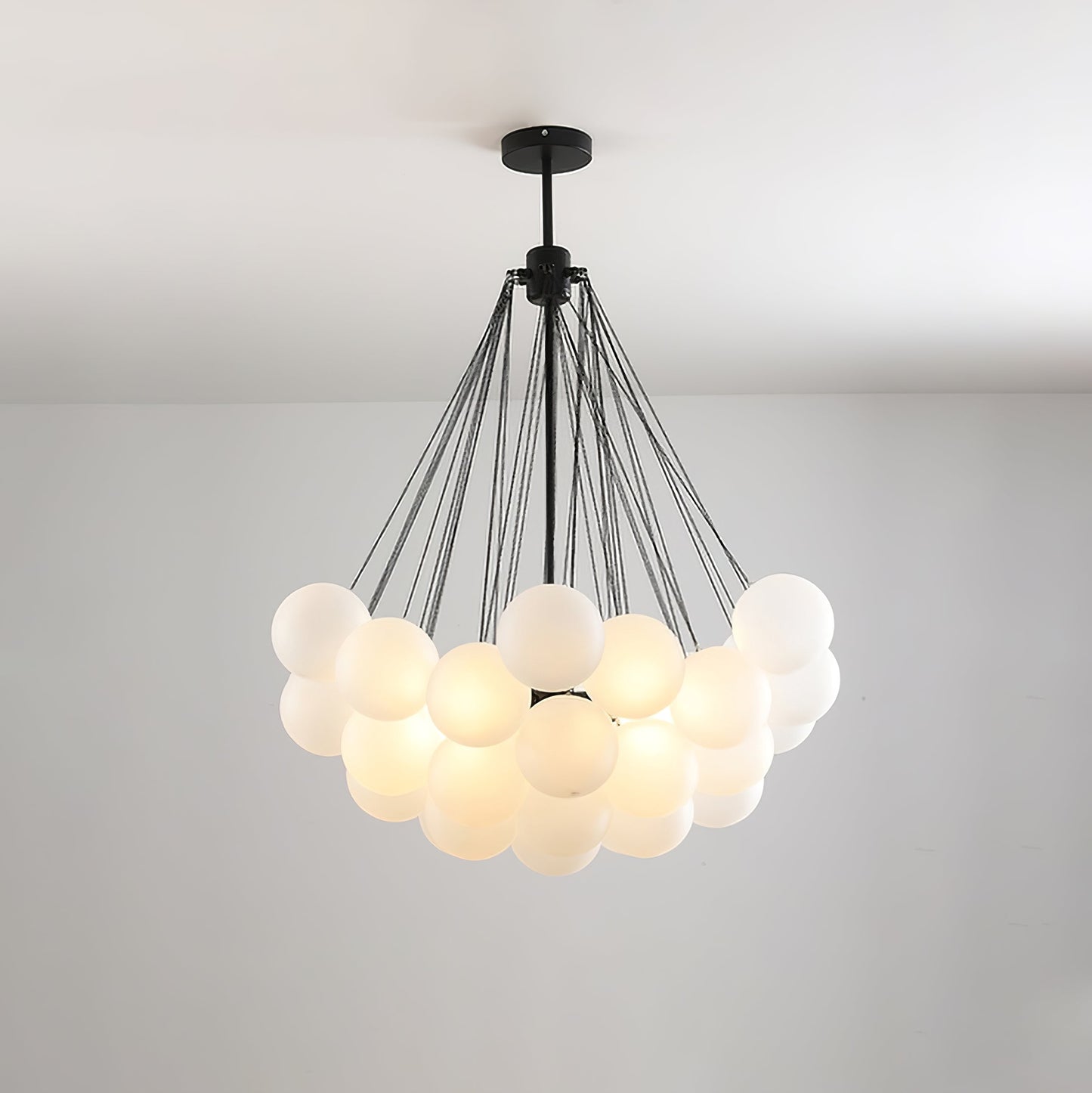 Modern Bubble Chandelier - Elegant Design with Adjustable Height & LED
