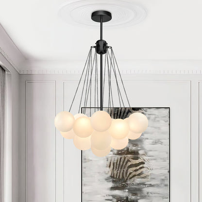 Modern Bubble Chandelier - Elegant Design with Adjustable Height & LED