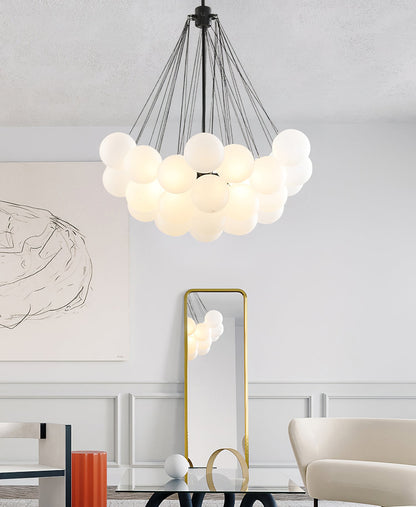 Modern Bubble Chandelier - Elegant Design with Adjustable Height & LED