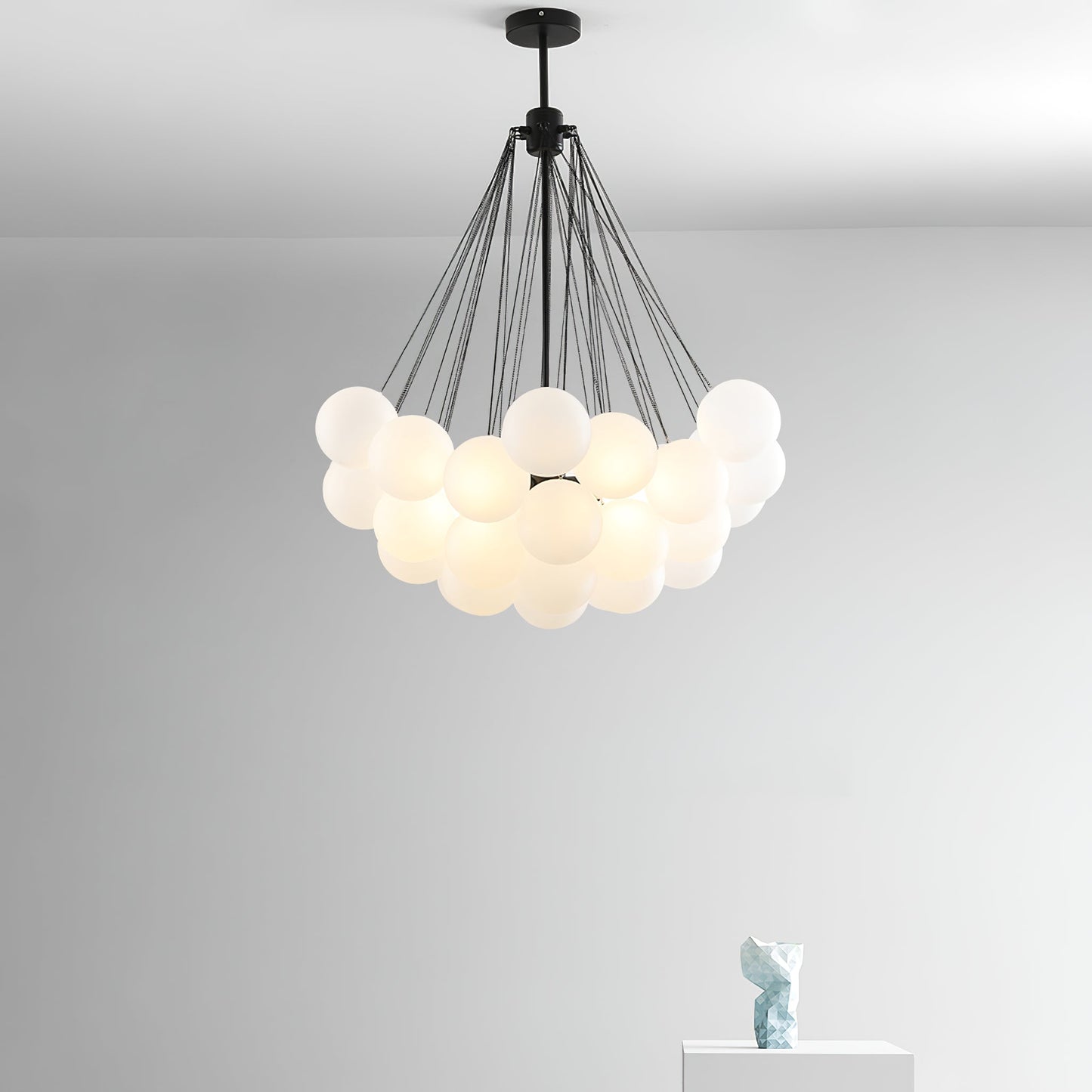 Modern Bubble Chandelier - Elegant Design with Adjustable Height & LED