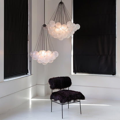 Modern Bubble Chandelier - Elegant Design with Adjustable Height & LED