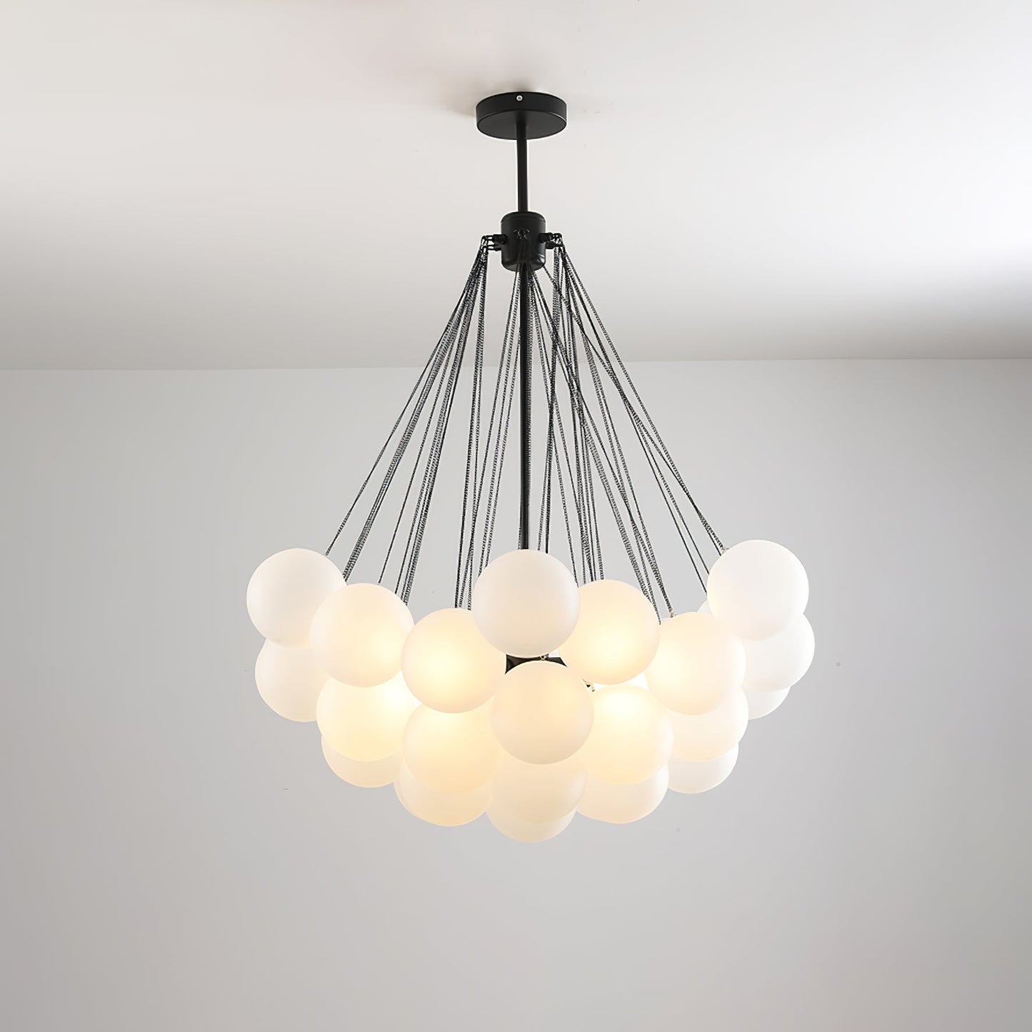 Modern Bubble Chandelier - Elegant Design with Adjustable Height & LED
