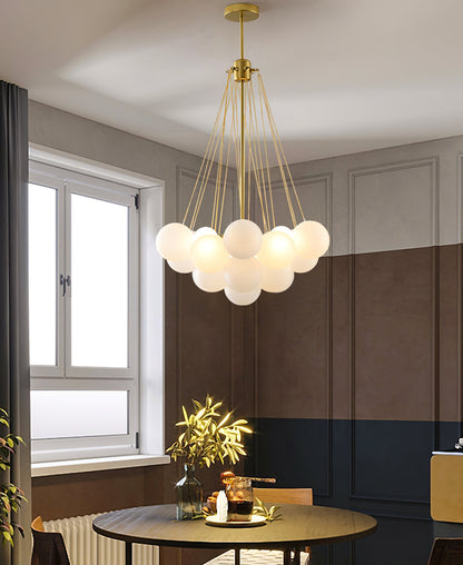 Modern Bubble Chandelier - Elegant Design with Adjustable Height & LED