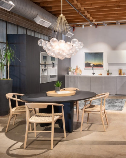 Modern Bubble Chandelier - Elegant Design with Adjustable Height & LED