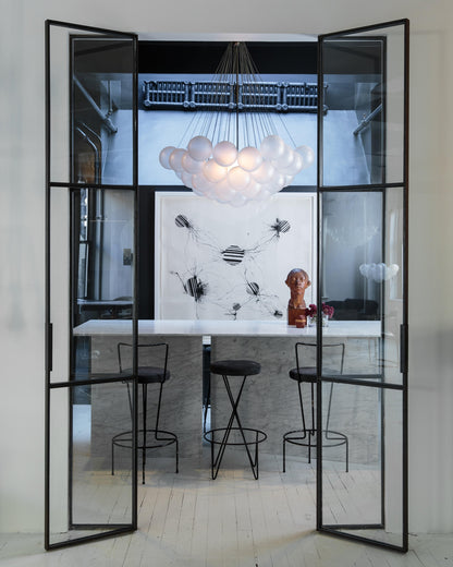 Modern Bubble Chandelier - Elegant Design with Adjustable Height & LED