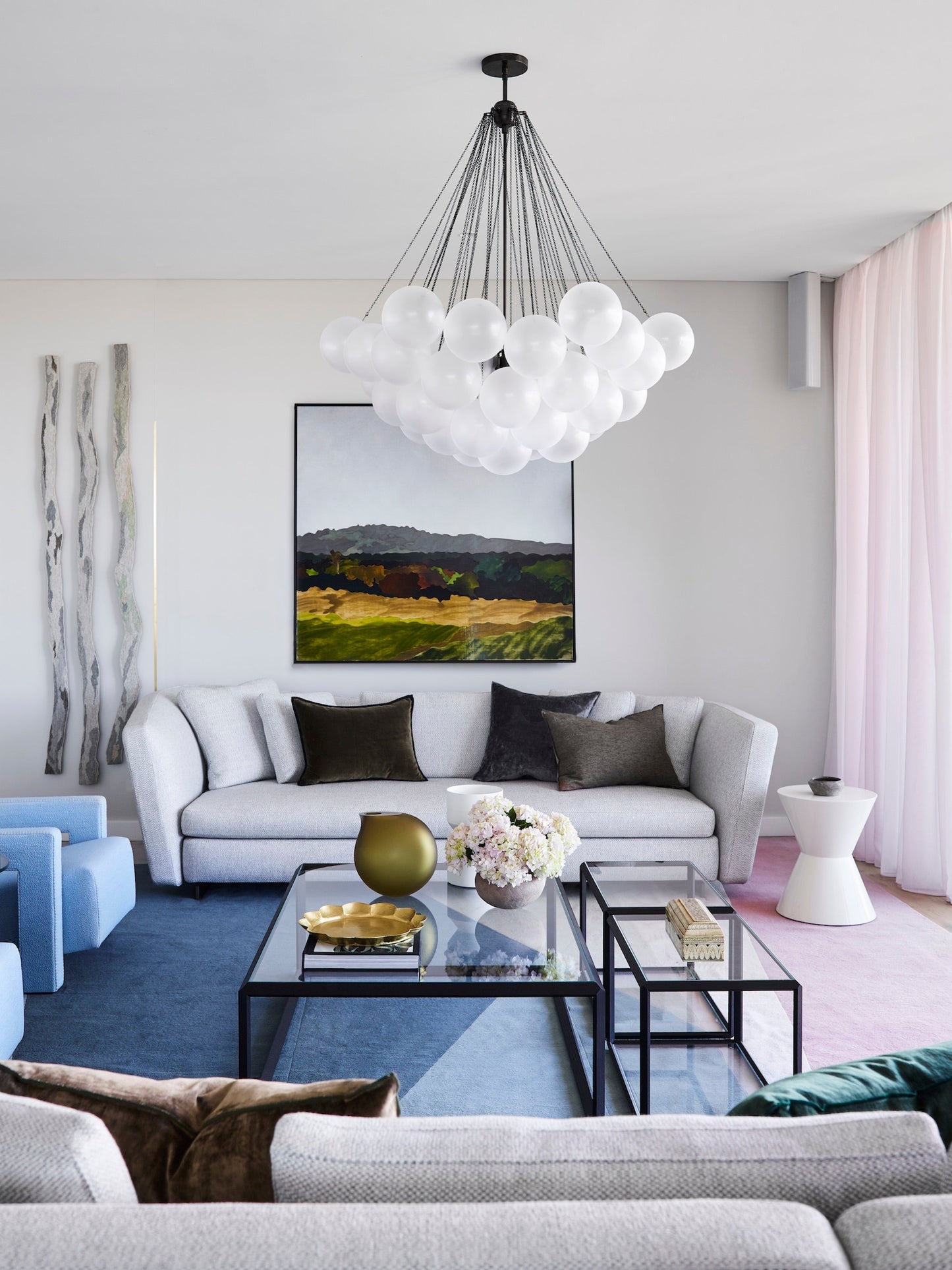 Modern Bubble Chandelier - Elegant Design with Adjustable Height & LED