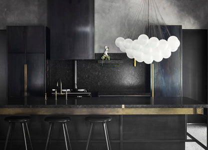 Modern Bubble Chandelier - Elegant Design with Adjustable Height & LED