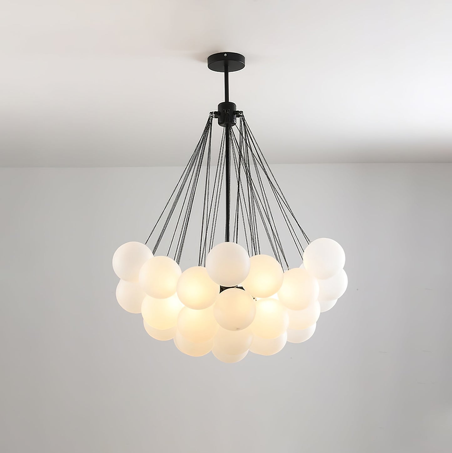 Modern Bubble Chandelier - Elegant Design with Adjustable Height & LED