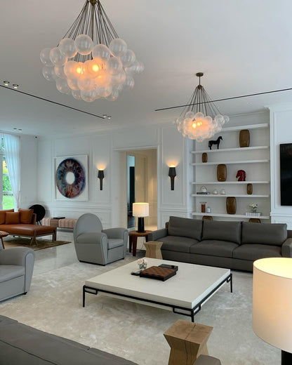 Modern Bubble Chandelier - Elegant Design with Adjustable Height & LED