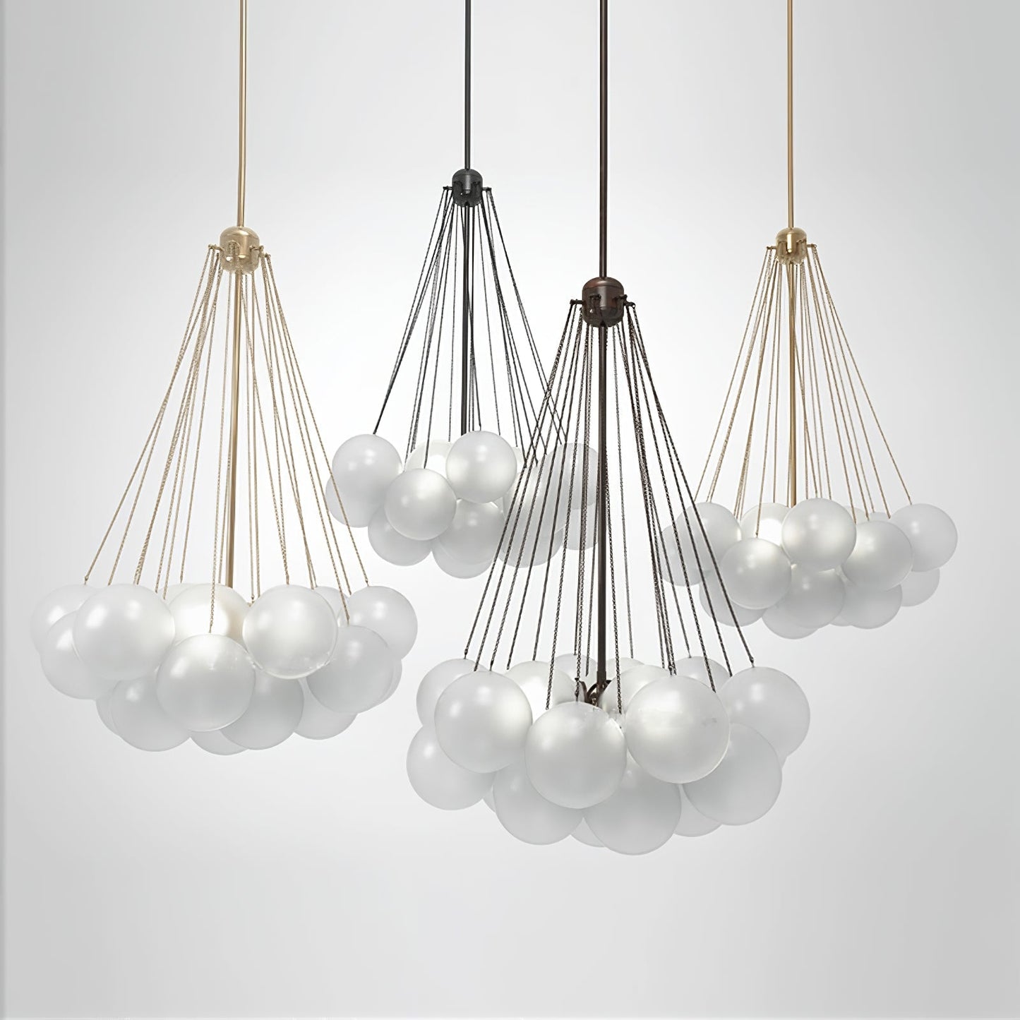 Modern Bubble Chandelier - Elegant Design with Adjustable Height & LED