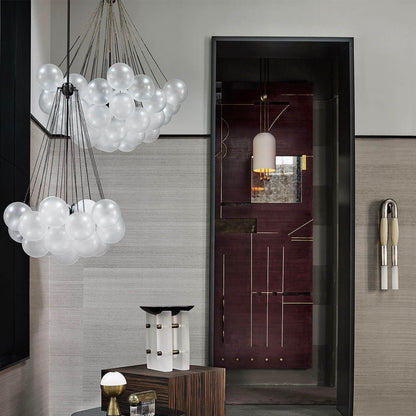 Modern Bubble Chandelier - Elegant Design with Adjustable Height & LED