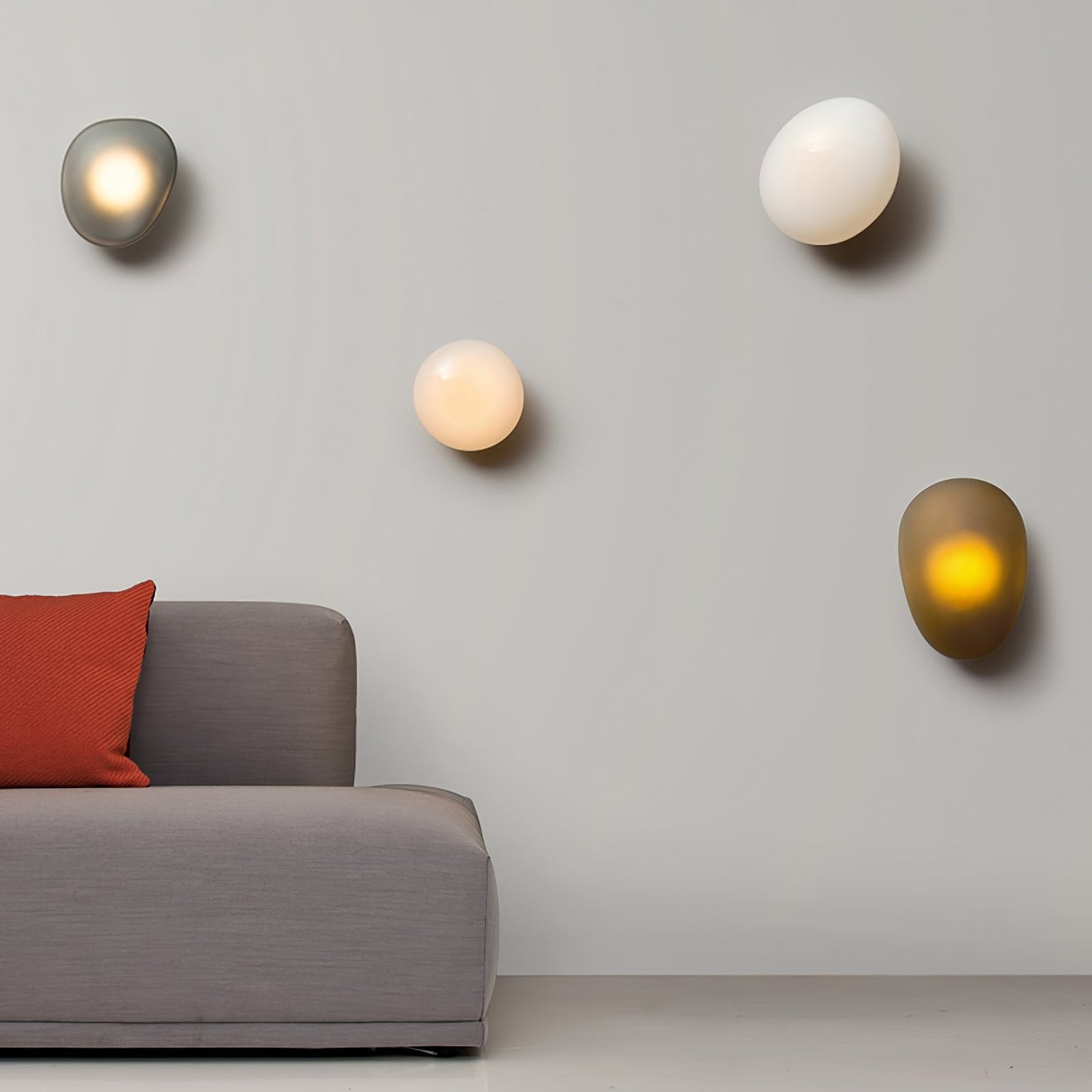 Elegant Bubble Glass Wall Lamp with Adjustable Brightness & Unique Des
