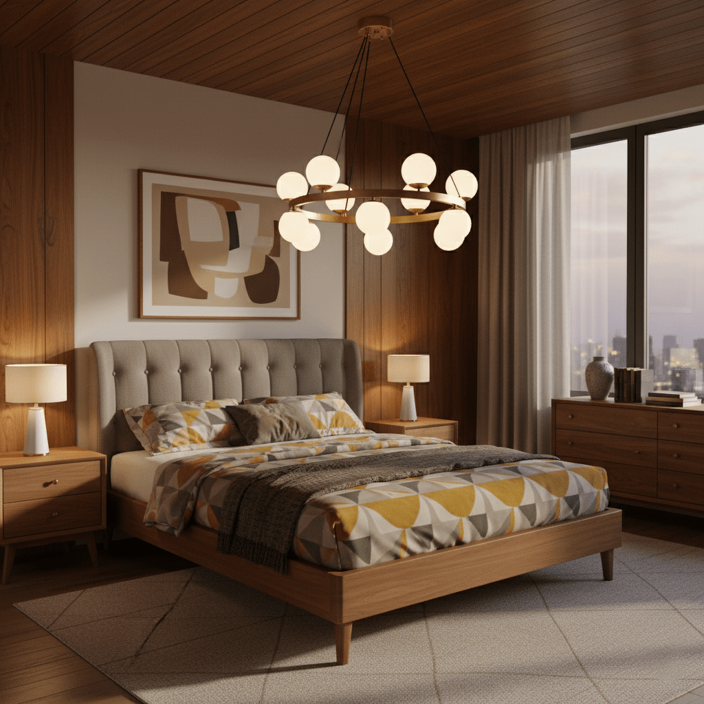 Bubbles Brass Ring Chandelier - Elegant Design with Adjustable Height
