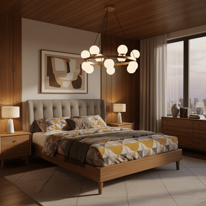 Bubbles Brass Ring Chandelier - Elegant Design with Adjustable Height
