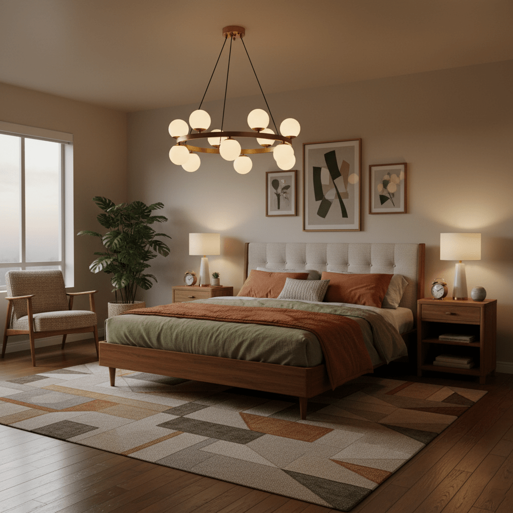 Bubbles Brass Ring Chandelier - Elegant Design with Adjustable Height