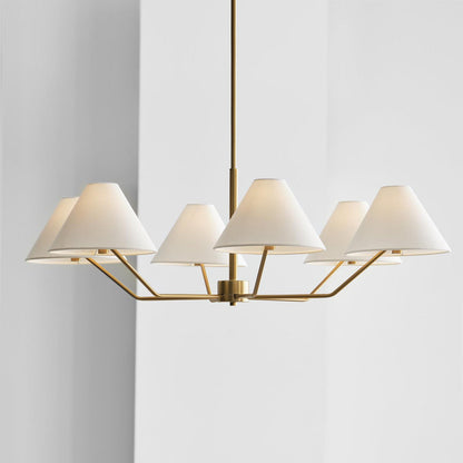 Burke Chandelier - Elegant Design with Dimmable LED Lights and Crystal