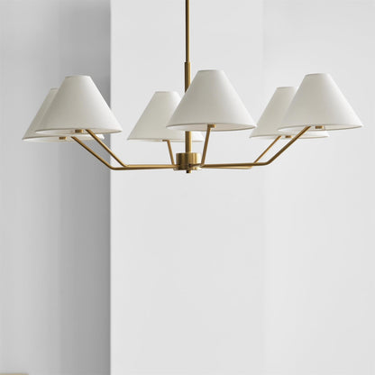 Burke Chandelier - Elegant Design with Dimmable LED Lights and Crystal