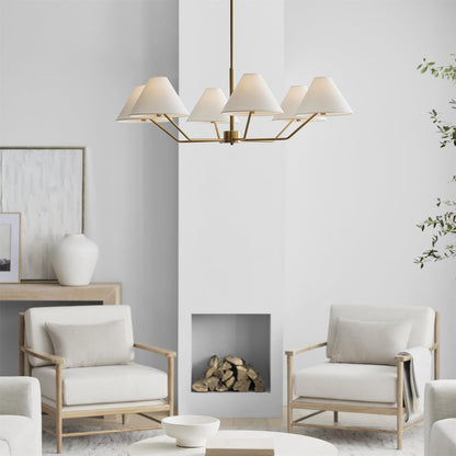 Burke Chandelier - Elegant Design with Dimmable LED Lights and Crystal
