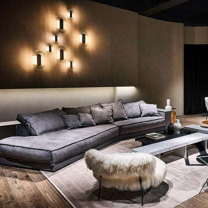 Modern Button Wall Lamp - Adjustable Brightness & Energy Efficient Des