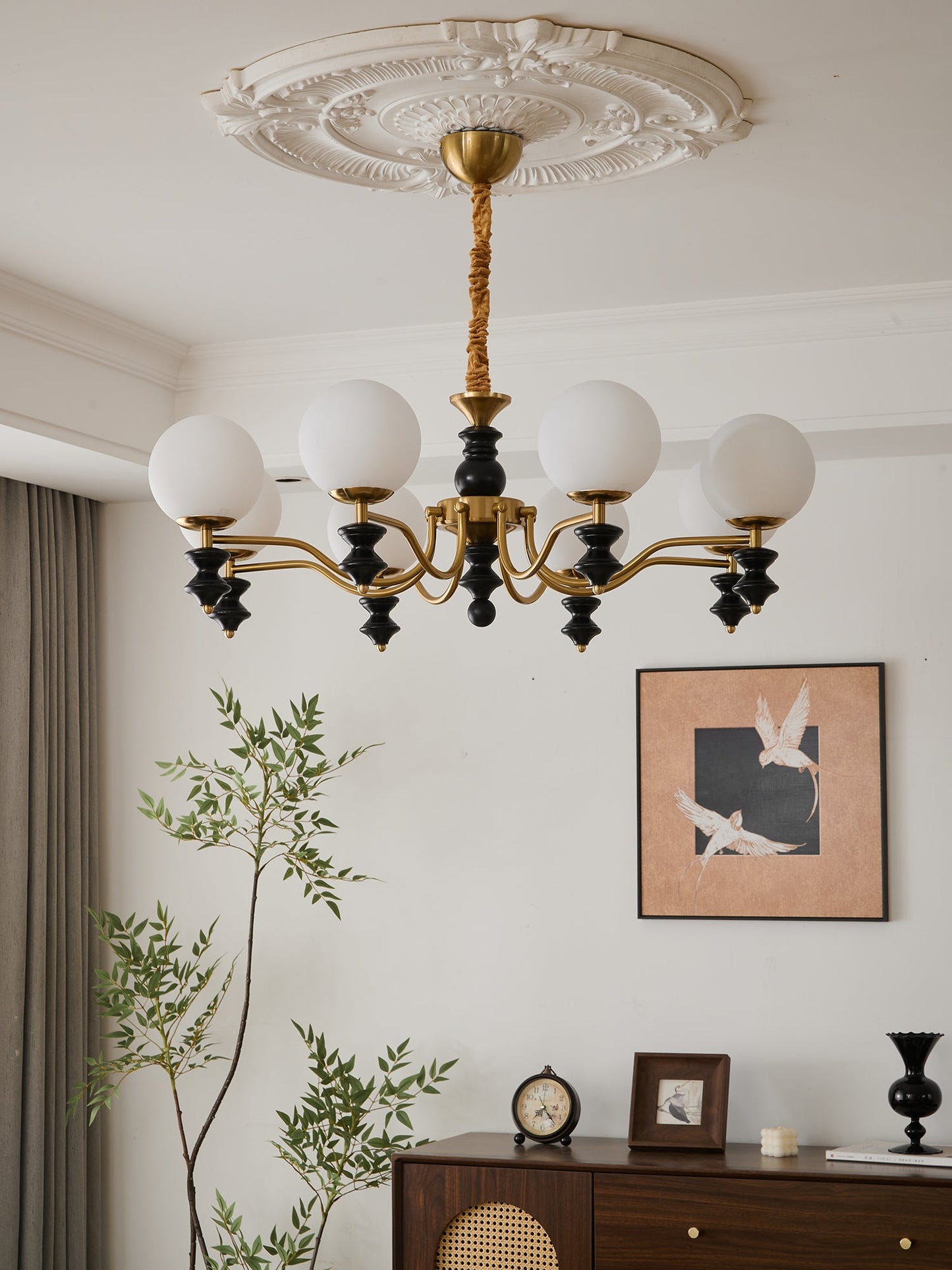 Cadence Chandelier - Elegant Design with Adjustable Height & LED Light