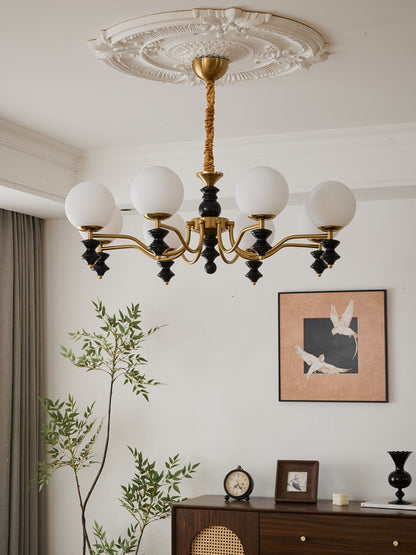 Cadence Chandelier - Elegant Design with Adjustable Height & LED Light