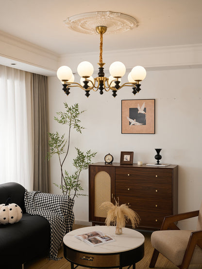 Cadence Chandelier - Elegant Design with Adjustable Height & LED Light