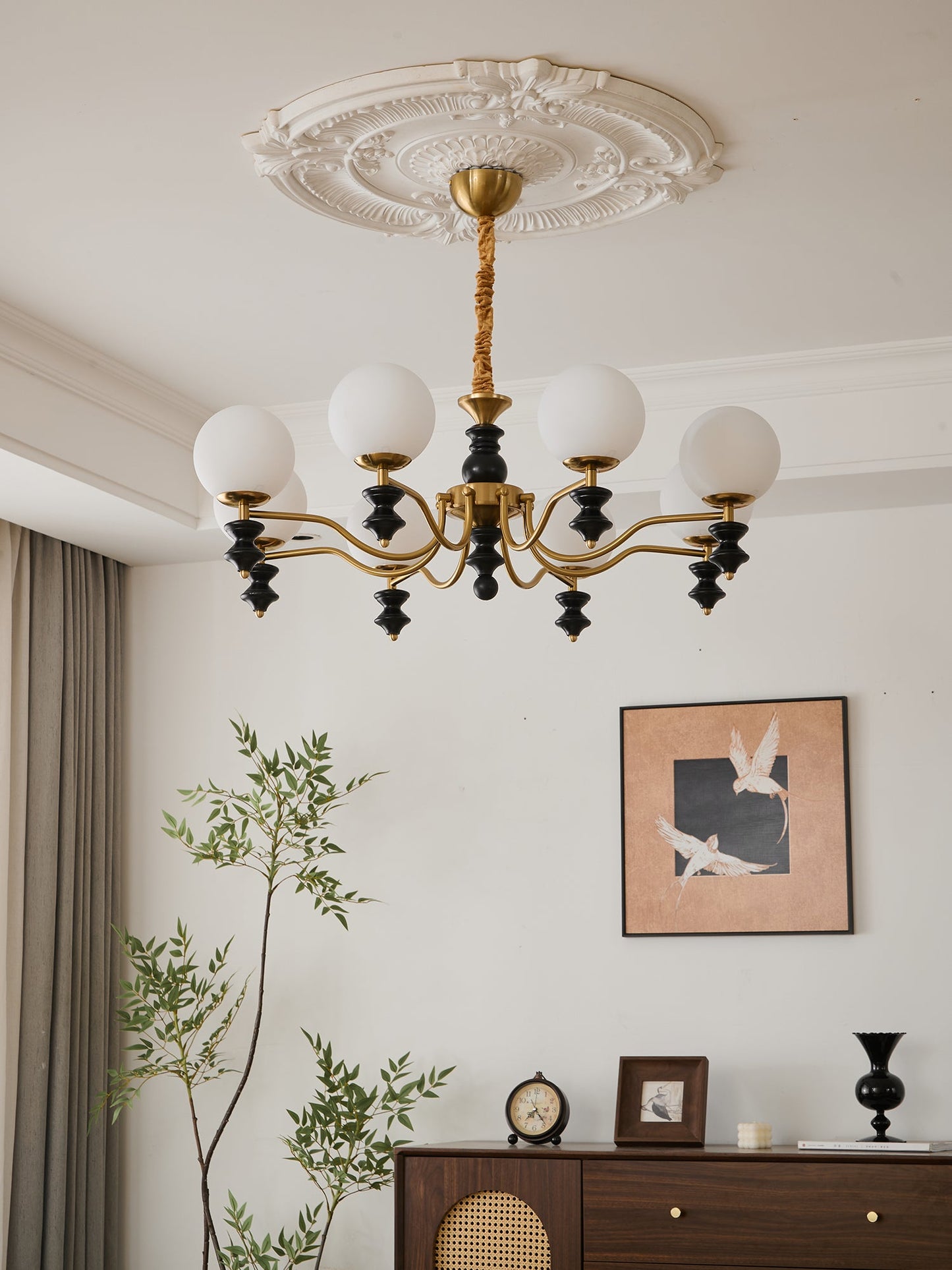 Cadence Chandelier - Elegant Design with Adjustable Height & LED Light