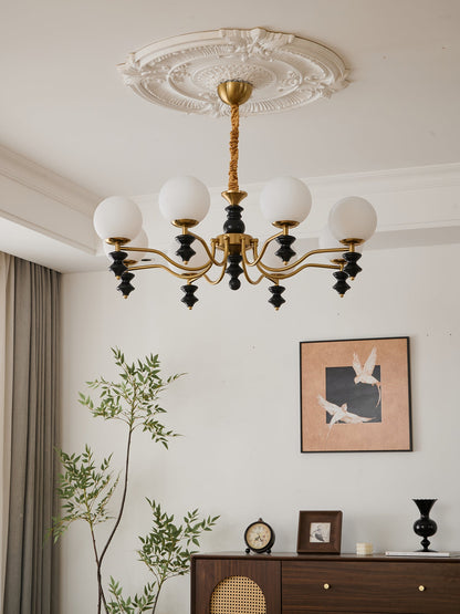 Cadence Chandelier - Elegant Design with Adjustable Height & LED Light