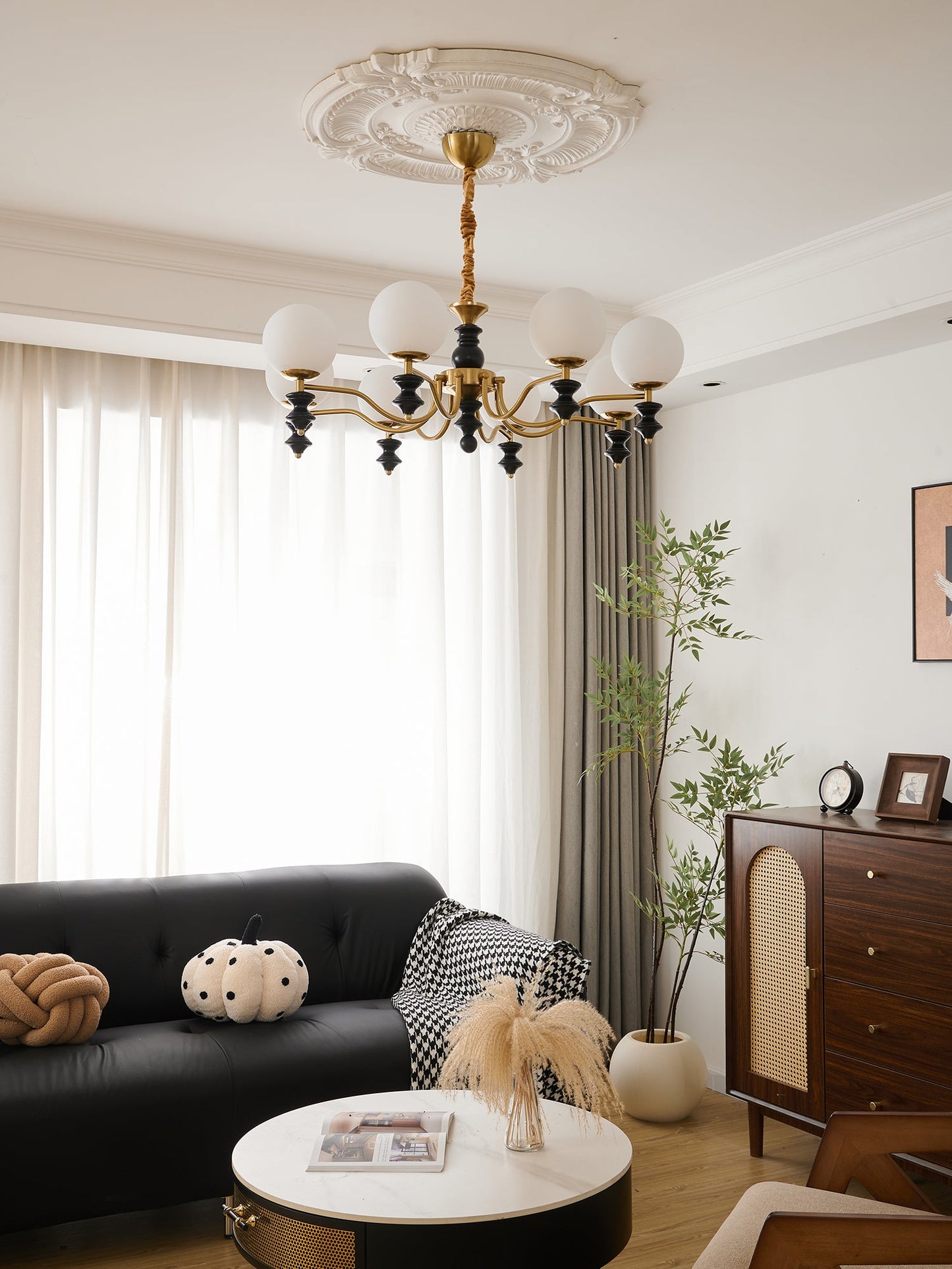 Cadence Chandelier - Elegant Design with Adjustable Height & LED Light