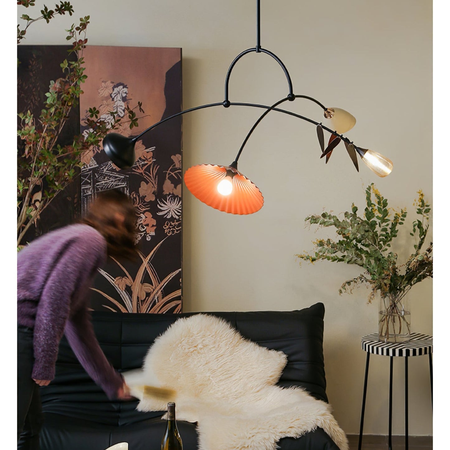 Calibra Mobile Chandelier - Adjustable Height, Energy-Efficient LED Li
