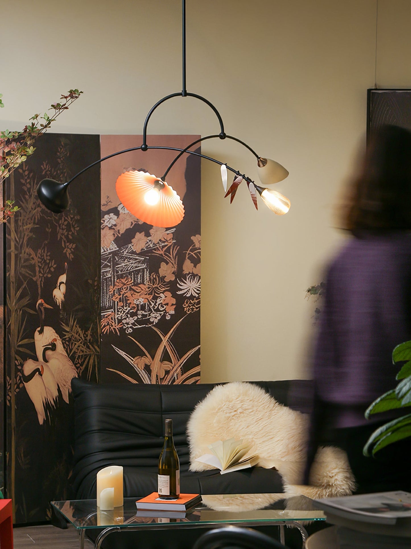 Calibra Mobile Chandelier - Adjustable Height, Energy-Efficient LED Li