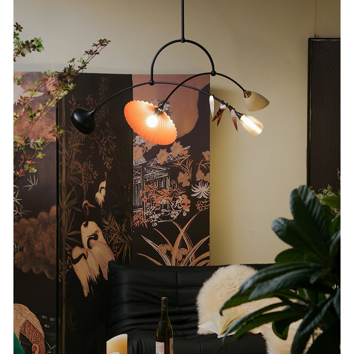 Calibra Mobile Chandelier - Adjustable Height, Energy-Efficient LED Li