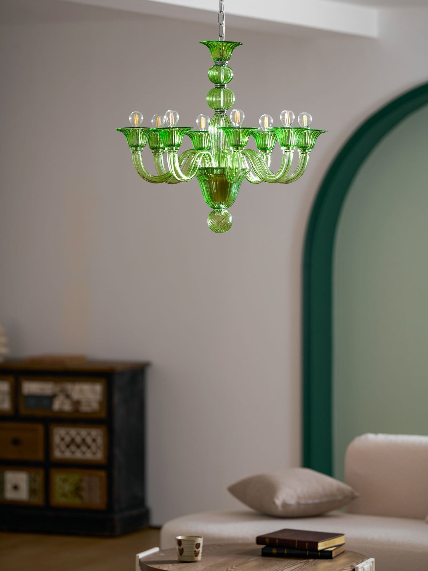Calle Rafina Chandelier - Elegant Design with Adjustable Height & LED