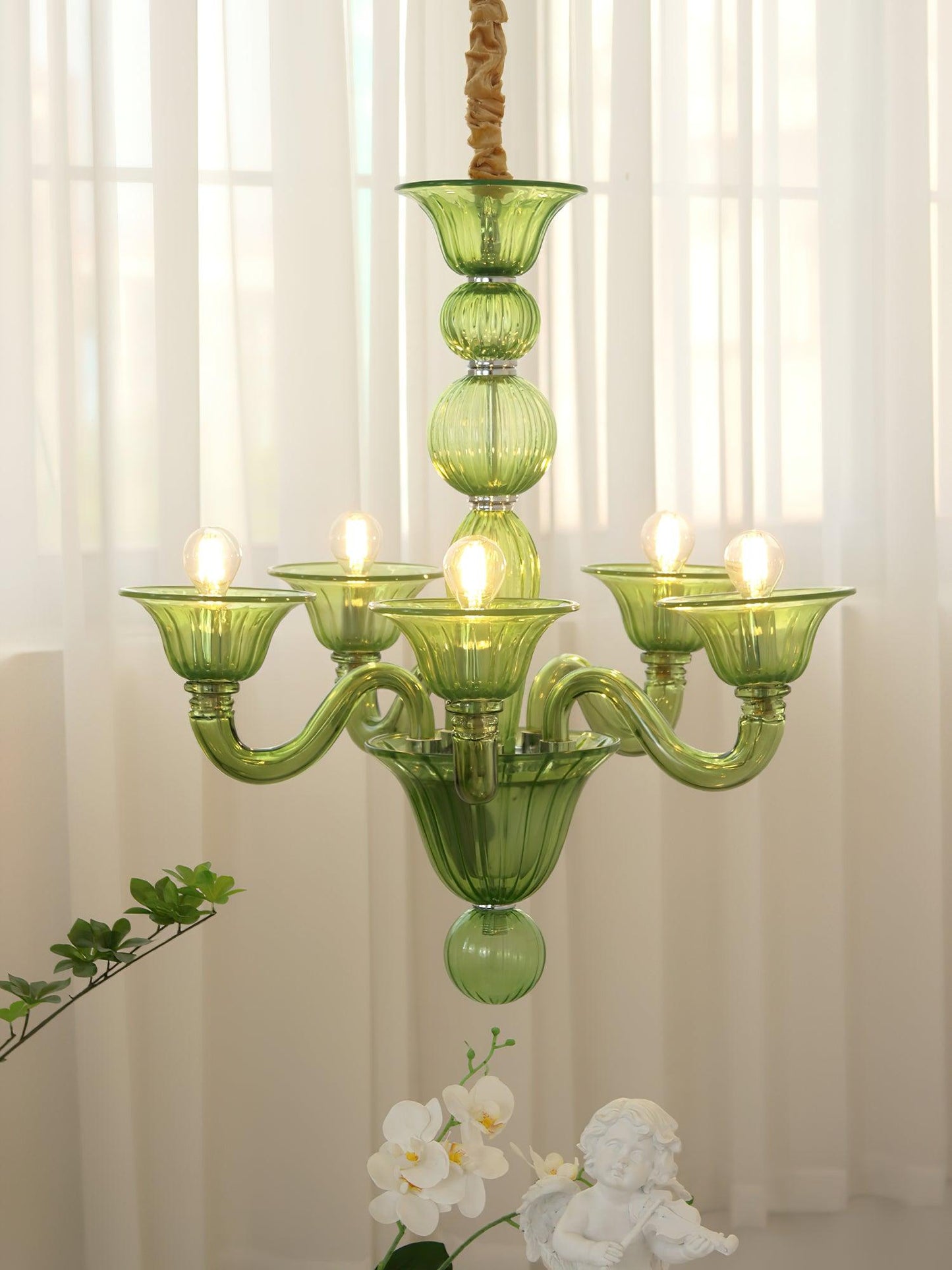 Calle Rafina Chandelier - Elegant Design with Adjustable Height & LED