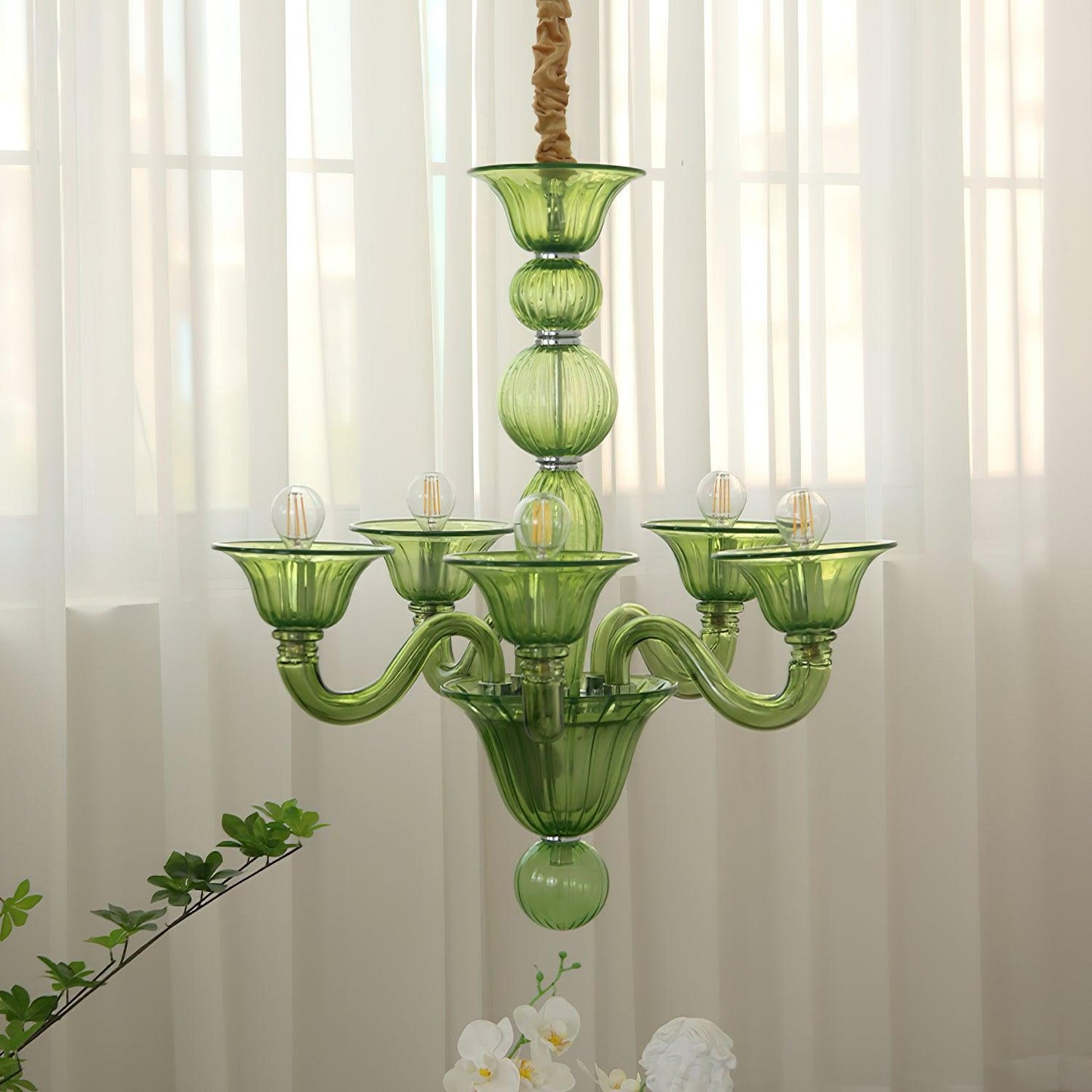 Calle Rafina Chandelier - Elegant Design with Adjustable Height & LED
