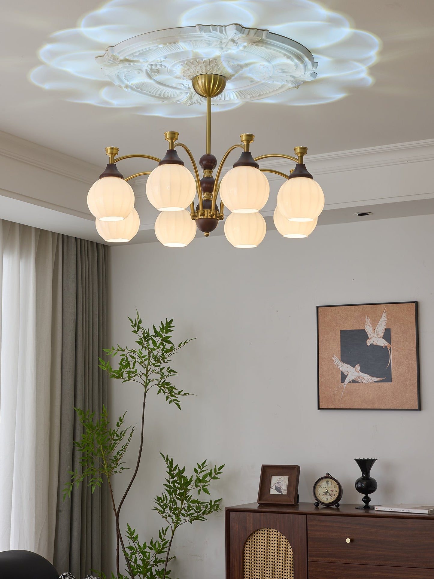 Callidora Crystal Chandelier - Elegant Design with Adjustable Height