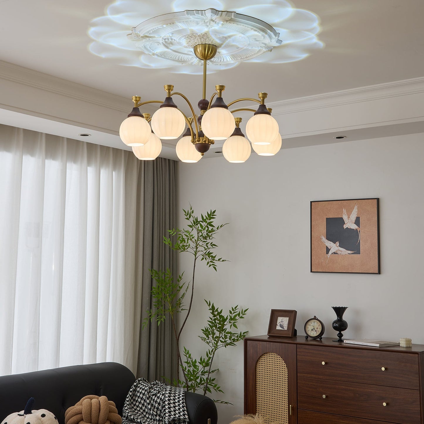 Callidora Crystal Chandelier - Elegant Design with Adjustable Height