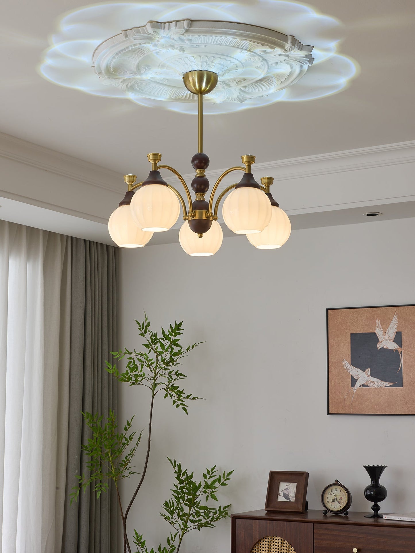 Callidora Crystal Chandelier - Elegant Design with Adjustable Height