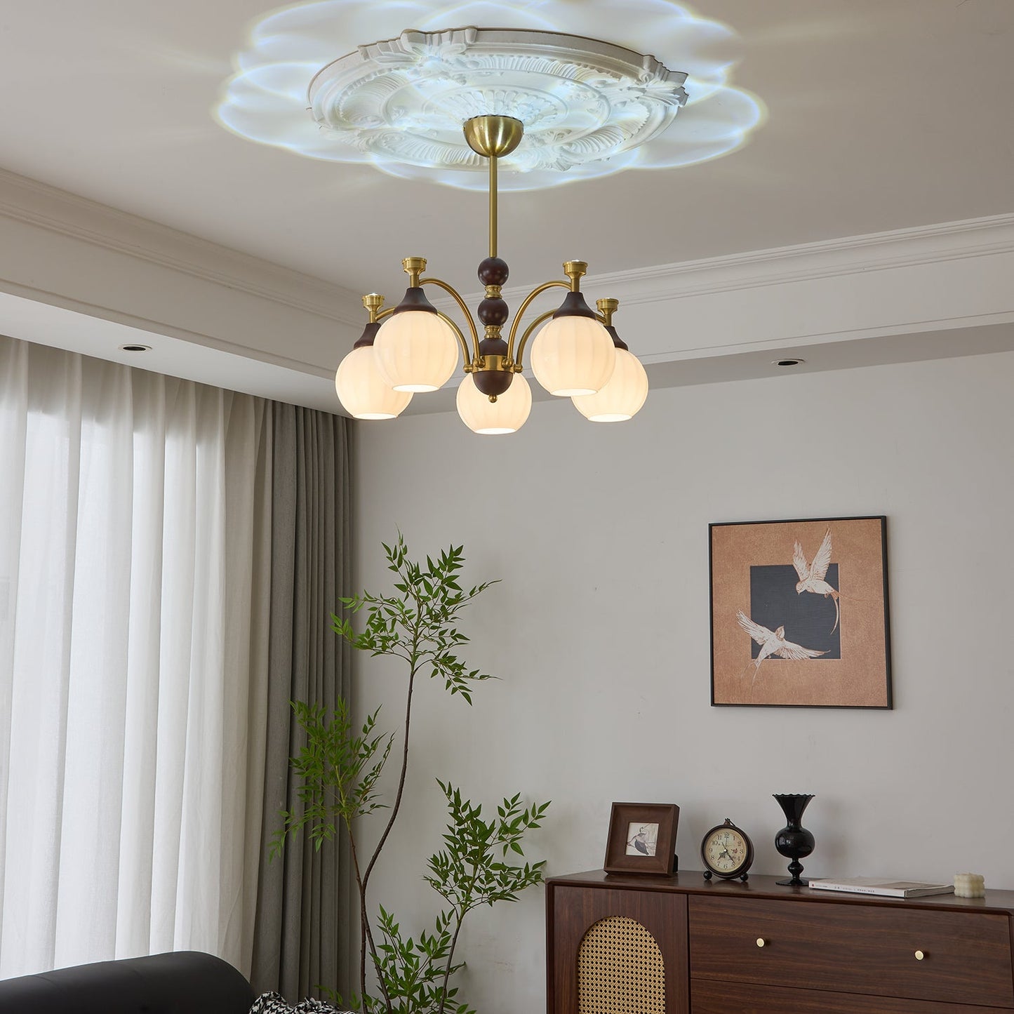 Callidora Crystal Chandelier - Elegant Design with Adjustable Height