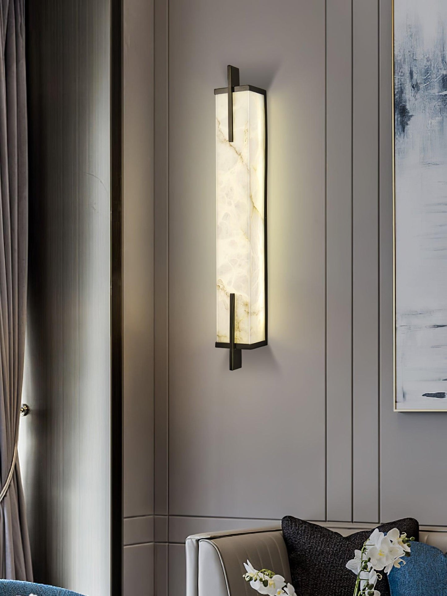 Calliope Alabaster Wall Sconce - Elegant Design with Soft Glow Lightin