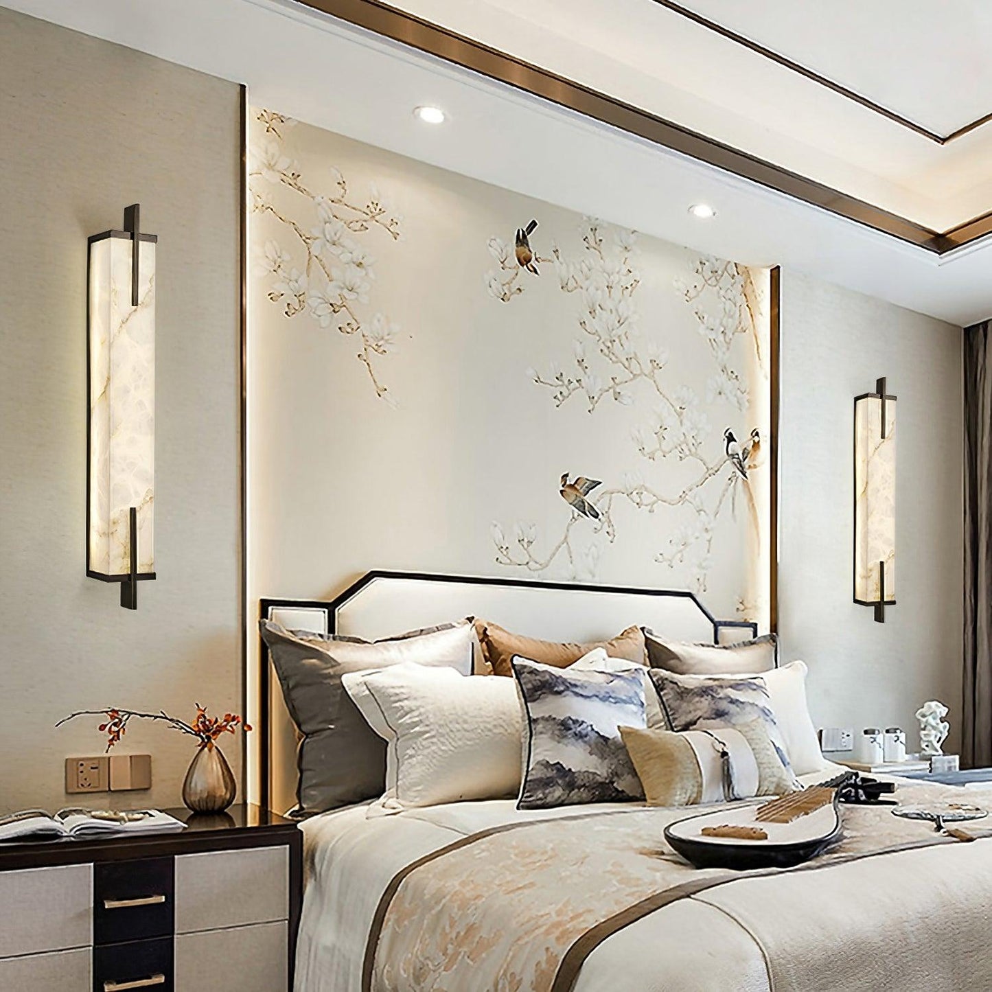 Calliope Alabaster Wall Sconce - Elegant Design with Soft Glow Lightin