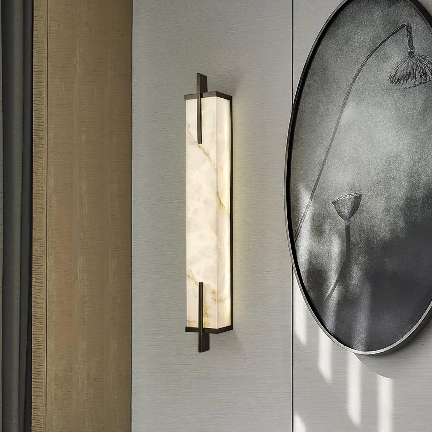 Calliope Alabaster Wall Sconce - Elegant Design with Soft Glow Lightin