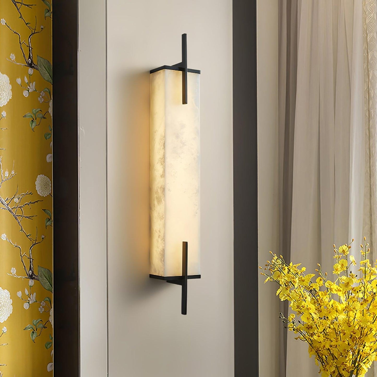 Calliope Alabaster Wall Sconce - Elegant Design with Soft Glow Lightin