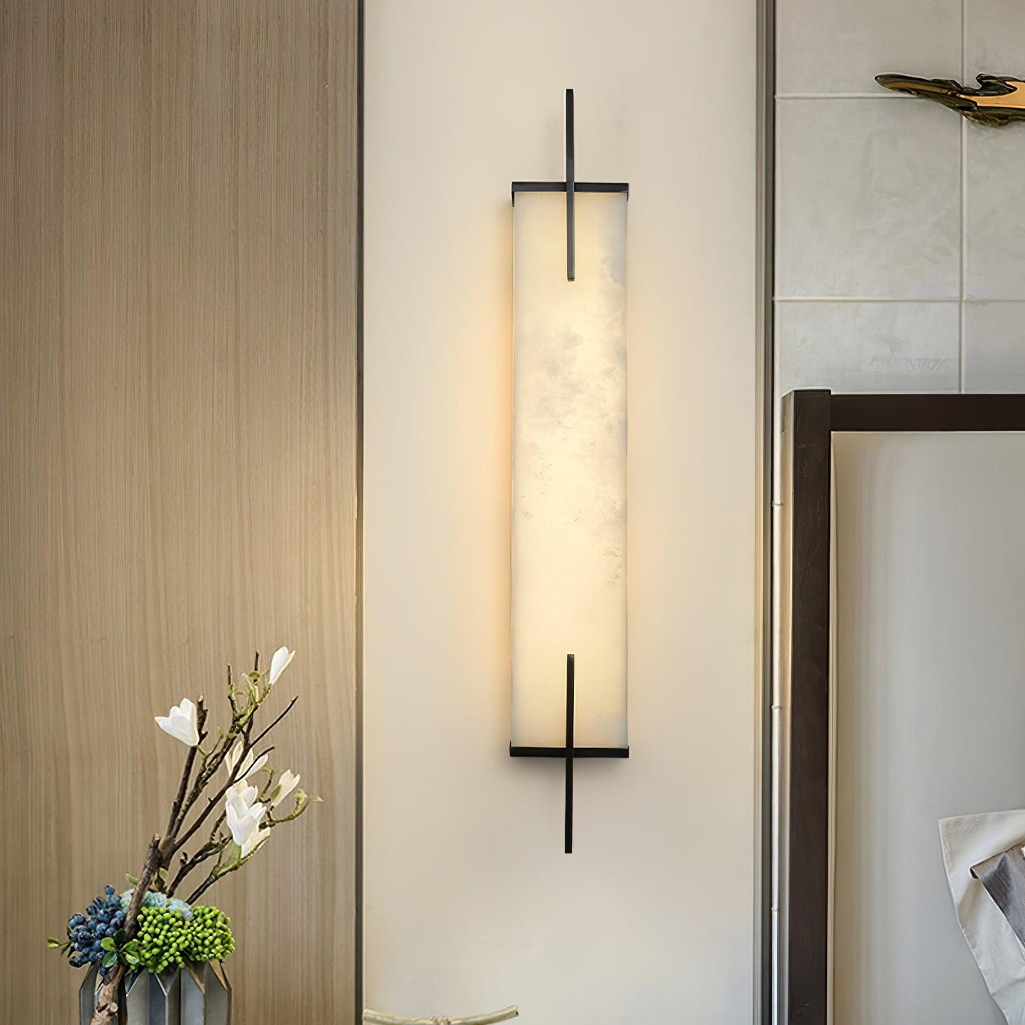 Calliope Alabaster Wall Sconce - Elegant Design with Soft Glow Lightin