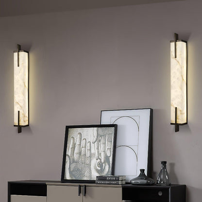 Calliope Alabaster Wall Sconce - Elegant Design with Soft Glow Lightin