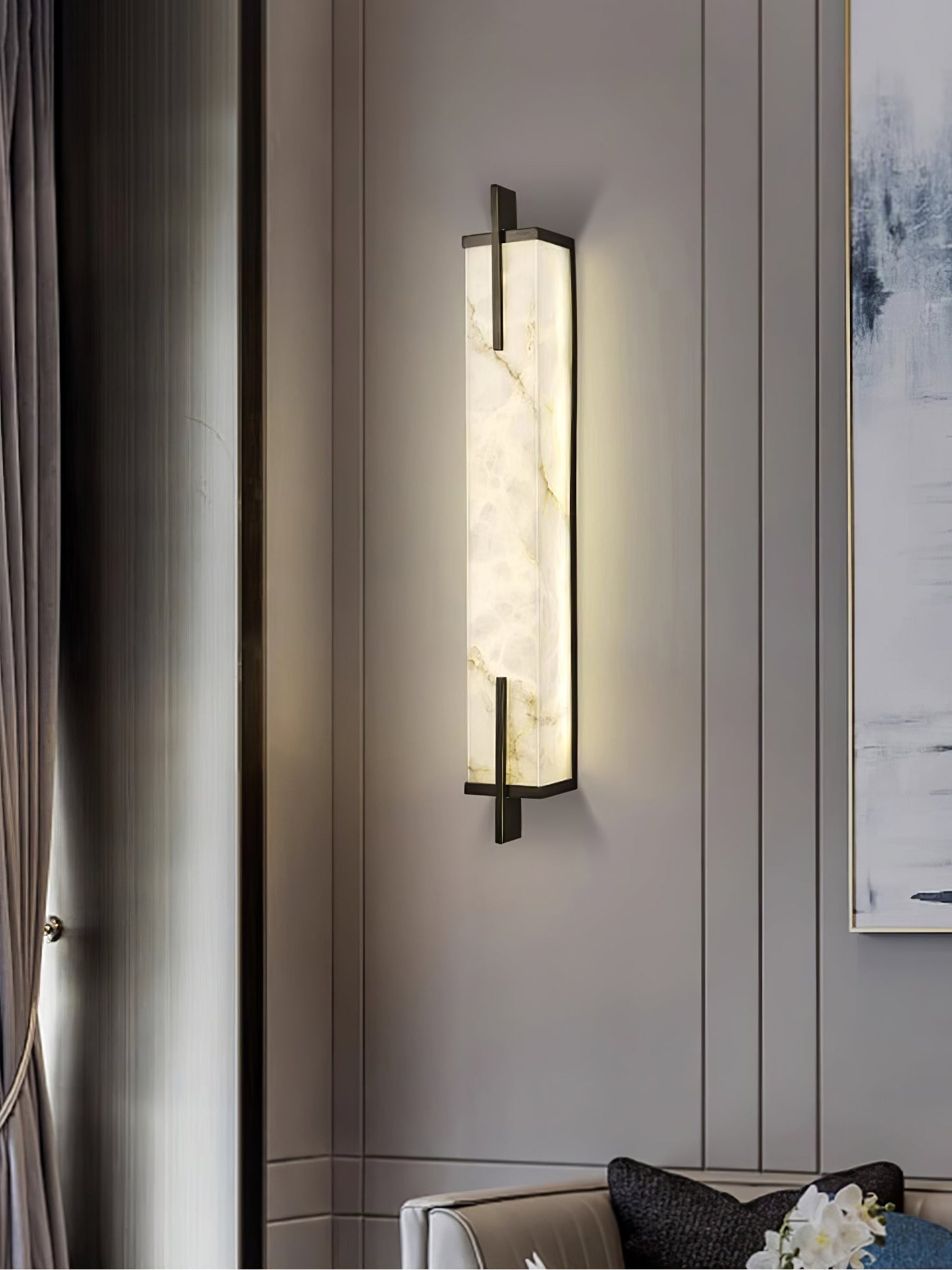 Calliope Alabaster Wall Sconce - Elegant Design with Soft Glow Lightin