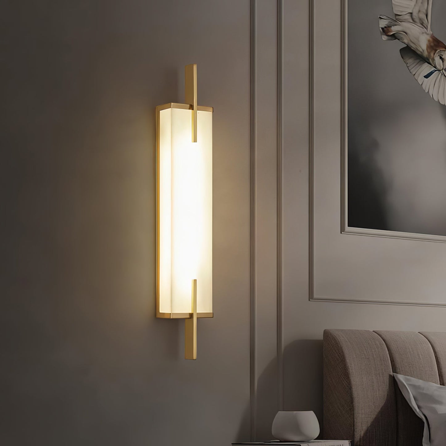 Calliope Alabaster Wall Sconce - Elegant Design with Soft Glow Lightin