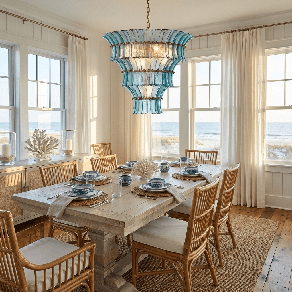 Calyra Tiered Glass Chandelier - Elegant Design, Adjustable Height